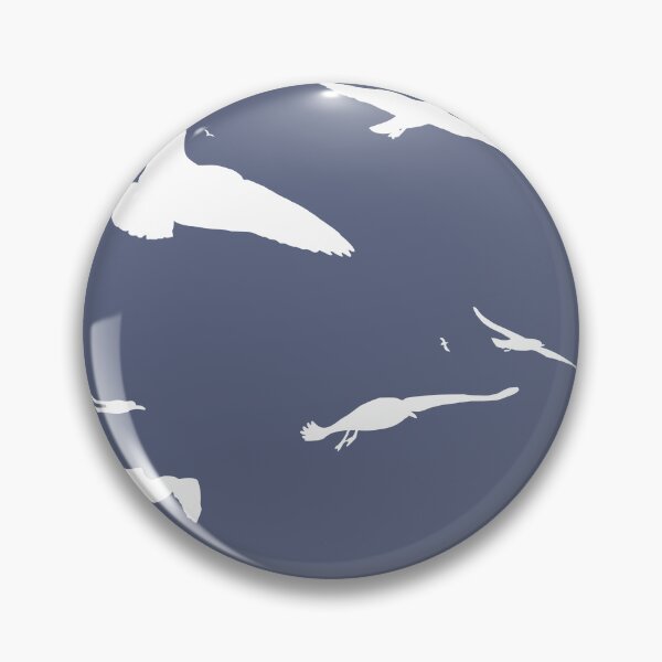 Item preview, Flock Of Seagulls Scavenging White Silhouette designed and sold by taiche.