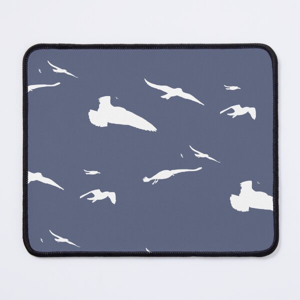 Item preview, Flock Of Seagulls Scavenging White Silhouette designed and sold by taiche.