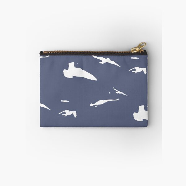 Item preview, Flock Of Seagulls Scavenging White Silhouette designed and sold by taiche.
