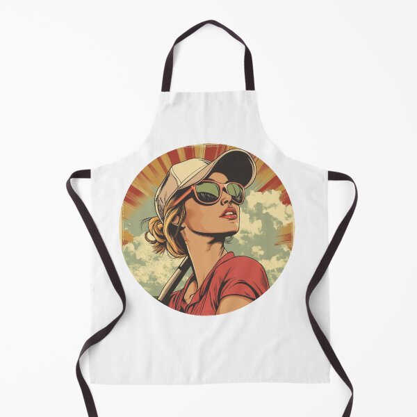 Item preview, Retro Female Golfer Vintage Golf Art designed and sold by Ginetta0815.