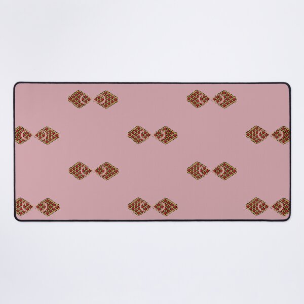 Item preview, Art Deco Geometric Diamond Lattice Pattern Dusty Rose designed and sold by Macramellennias.