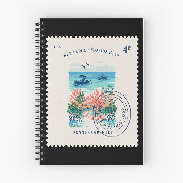 Item preview, Key Largo Florida Keys Reef Postage Stamp Sticker designed and sold by stickercuffs.