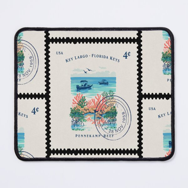 Item preview, Key Largo Florida Keys Reef Postage Stamp Sticker designed and sold by stickercuffs.