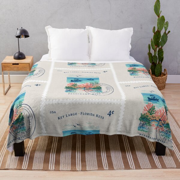 Item preview, Key Largo Florida Keys Reef Postage Stamp Sticker designed and sold by stickercuffs.