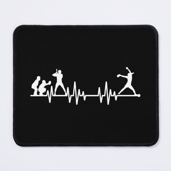 Item preview, Baseball Heartbeat EKG Sports Silhouette designed and sold by Dmo3HarkoArt.