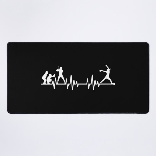 Item preview, Baseball Heartbeat EKG Sports Silhouette designed and sold by Dmo3HarkoArt.
