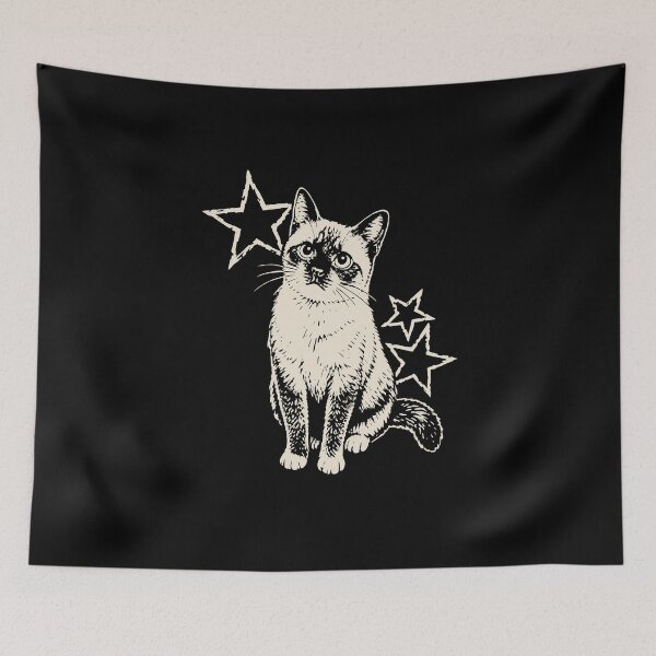 Item preview, Vintage Cat With Stars Retro Animal Illustration T-Shirt designed and sold by TropikaArts.