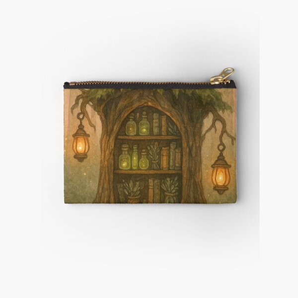 Item preview, Witchy Forest Fantasy Art | Mossy Apothecary at Dawn | Cottagecore Folklore Enchanted Painting designed and sold by yeeted17.