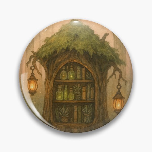 Item preview, Witchy Forest Fantasy Art | Mossy Apothecary at Dawn | Cottagecore Folklore Enchanted Painting designed and sold by yeeted17.