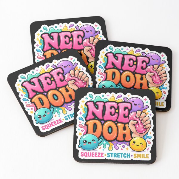 Item preview, Cute Sensory Squishy Kawaii Sticker – Squeeze Stretch Smile Colorful Stress Relief Design designed and sold by Bhaskar Digital Art.