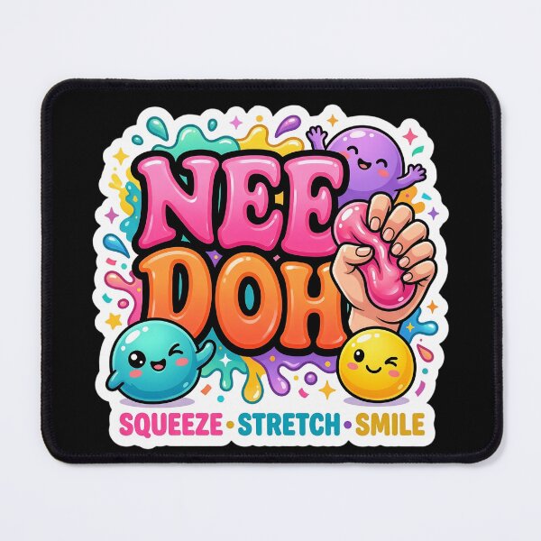 Item preview, Cute Sensory Squishy Kawaii Sticker – Squeeze Stretch Smile Colorful Stress Relief Design designed and sold by Bhaskar Digital Art.