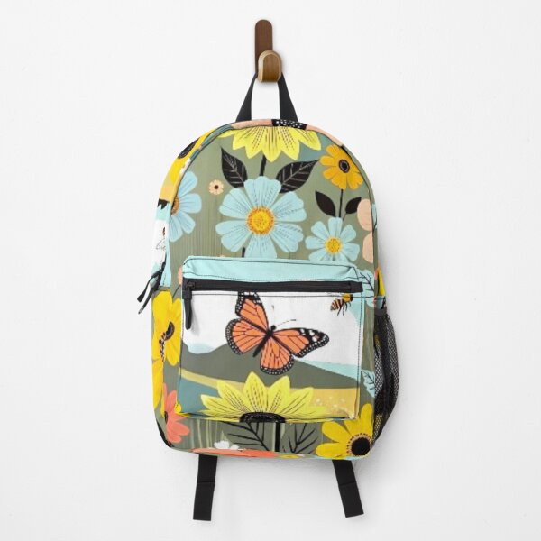 Item preview, Whimsical Sunflower Meadow - Cute Folk Art Flower Pattern designed and sold by Nexus Space.