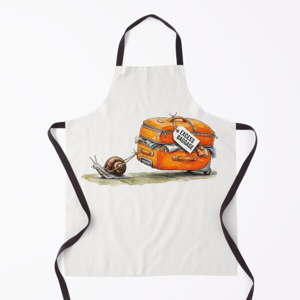 Item preview, Excess Baggage Snail Watercolor Art designed and sold by SoulPT.