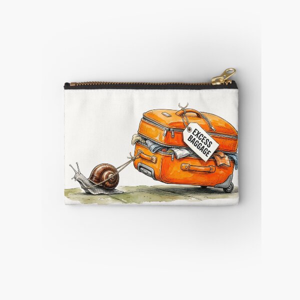 Item preview, Excess Baggage Snail Watercolor Art designed and sold by SoulPT.