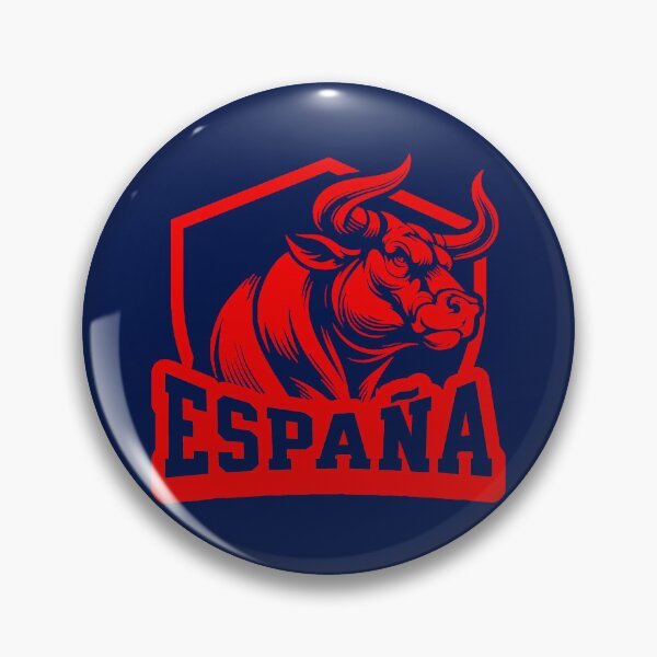 Artikelvorschau, Spanien Stier animiert rot blau entworfen und verkauft von VRedBaller.