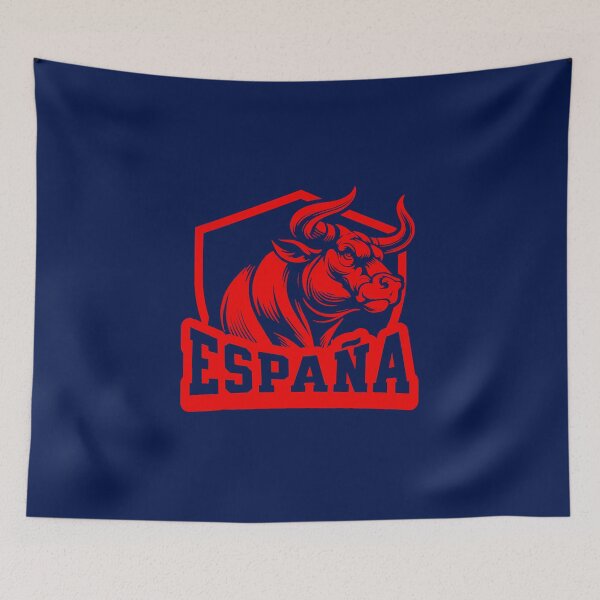 Item preview, España bull animated red blue designed and sold by VRedBaller.