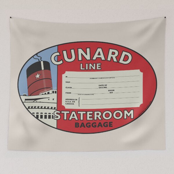 Item preview, Etiqueta de equipaje de camarote de Cunard Line designed and sold by travelwitheric.