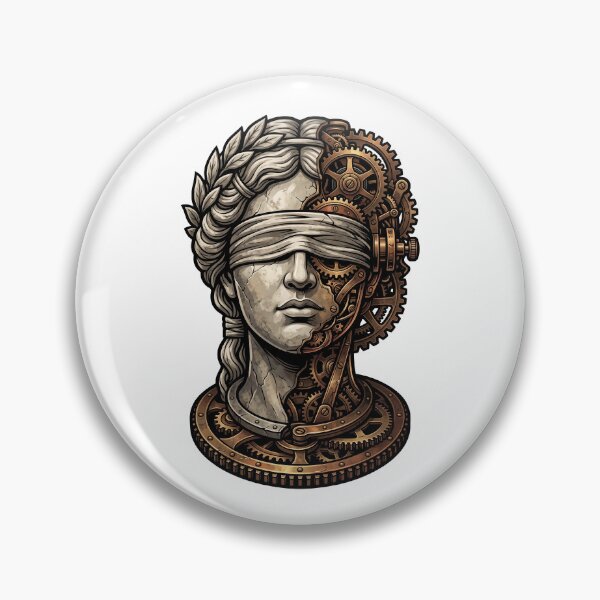 Item preview, Steampunk Lady Justice Clockwork Mechanical Statue designed and sold by CurioStick.