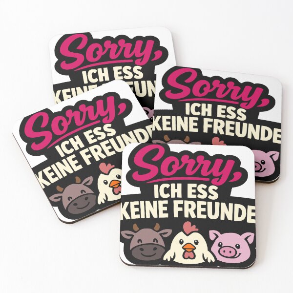 Item preview, Sorry, I don't eat friends. Vegan motif designed and sold by Pommes im Bett.