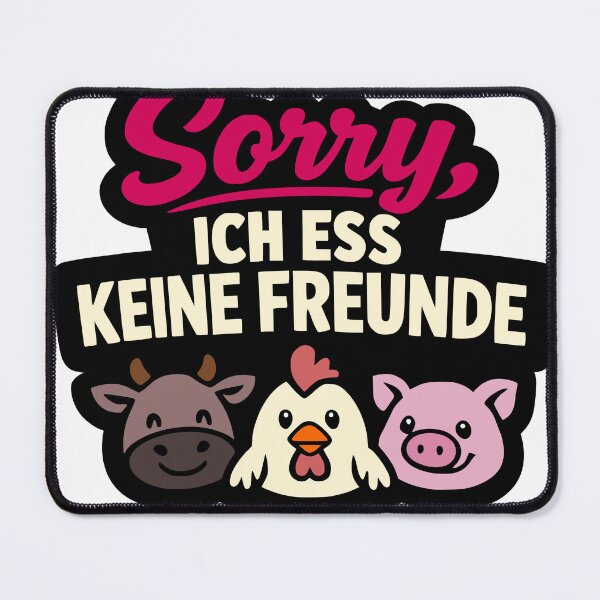 Item preview, Sorry, I don't eat friends. Vegan motif designed and sold by Pommes im Bett.