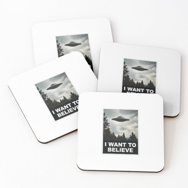 Item preview, I Want To Believe UFO Flying Saucer Retro SciFi designed and sold by raedattia.