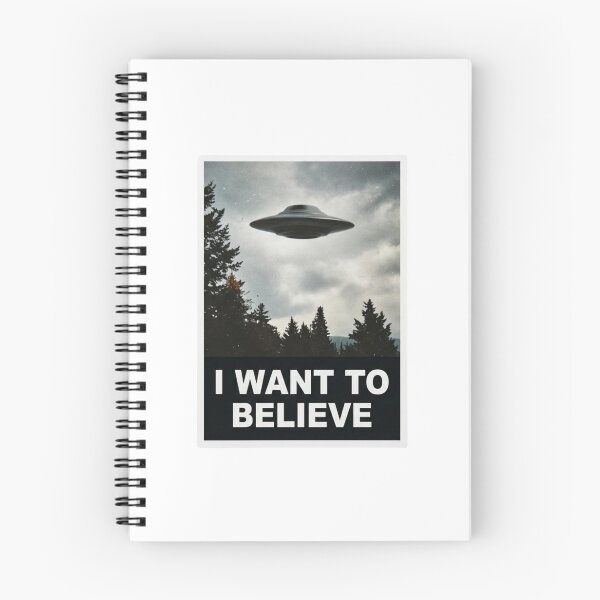Item preview, I Want To Believe UFO Flying Saucer Retro SciFi designed and sold by raedattia.