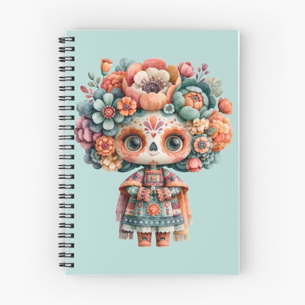 Item preview, Cute Dia de Muertos Catrina Doll | Floral Sugar Skull Art designed and sold by MythicMood.