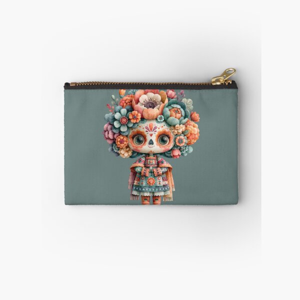 Item preview, Cute Dia de Muertos Catrina Doll | Floral Sugar Skull Art designed and sold by MythicMood.