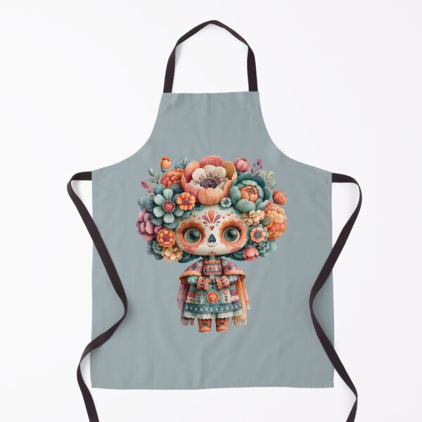 Item preview, Cute Dia de Muertos Catrina Doll | Floral Sugar Skull Art designed and sold by MythicMood.