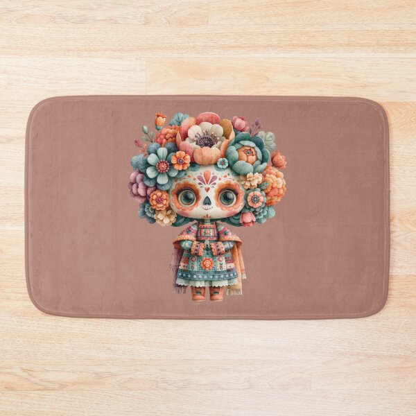 Item preview, Cute Dia de Muertos Catrina Doll | Floral Sugar Skull Art designed and sold by MythicMood.