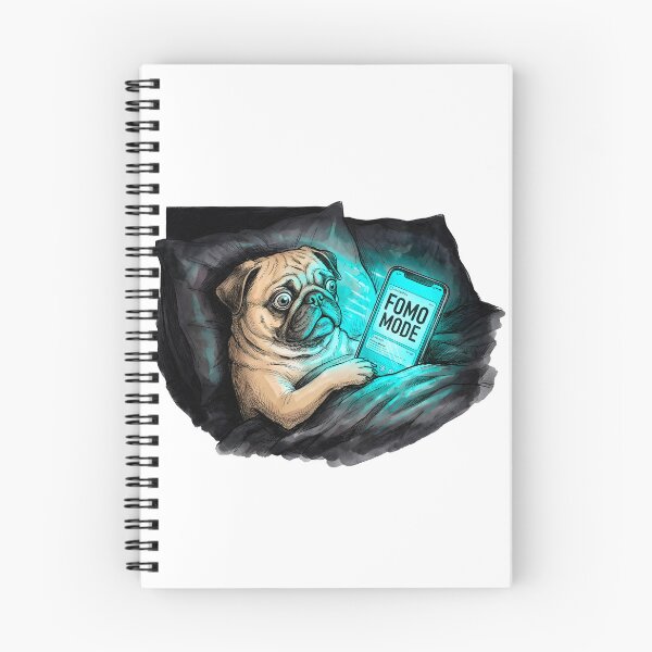 Item preview, Pug in FOMO Mode Watercolor Art designed and sold by SoulPT.
