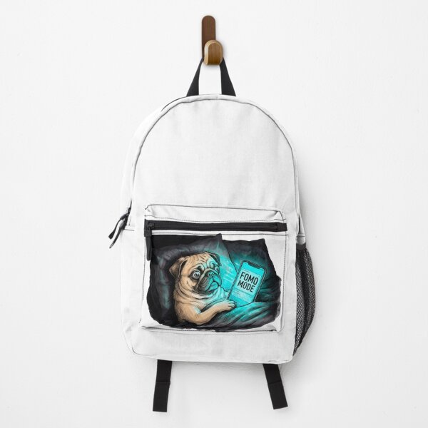 Item preview, Pug in FOMO Mode Watercolor Art designed and sold by SoulPT.