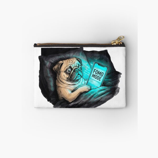 Item preview, Pug in FOMO Mode Watercolor Art designed and sold by SoulPT.