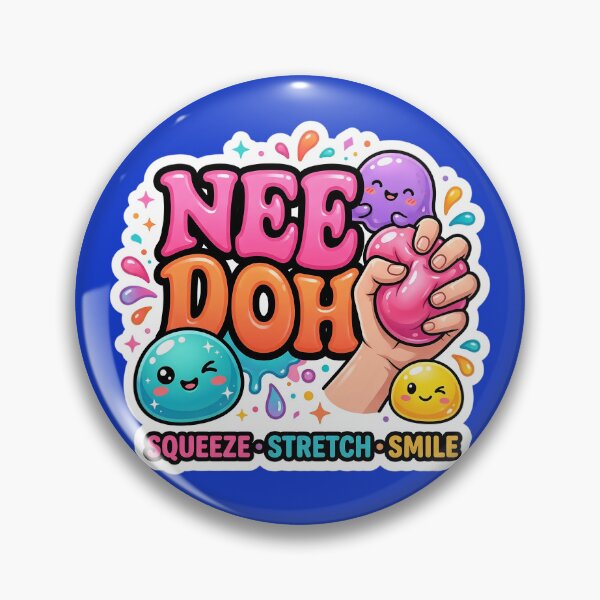 Item preview, Cute Sensory Squishy Kawaii Sticker – Squeeze Stretch Smile | Colorful Stress Relief Design designed and sold by Bhaskar Digital Art.