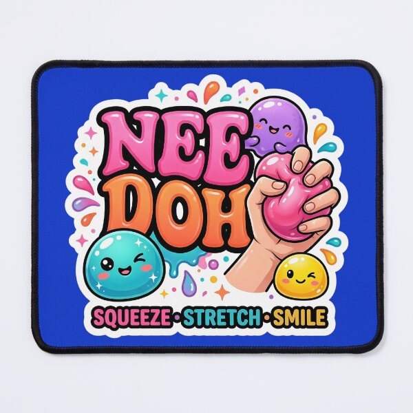 Item preview, Cute Sensory Squishy Kawaii Sticker – Squeeze Stretch Smile | Colorful Stress Relief Design designed and sold by Bhaskar Digital Art.