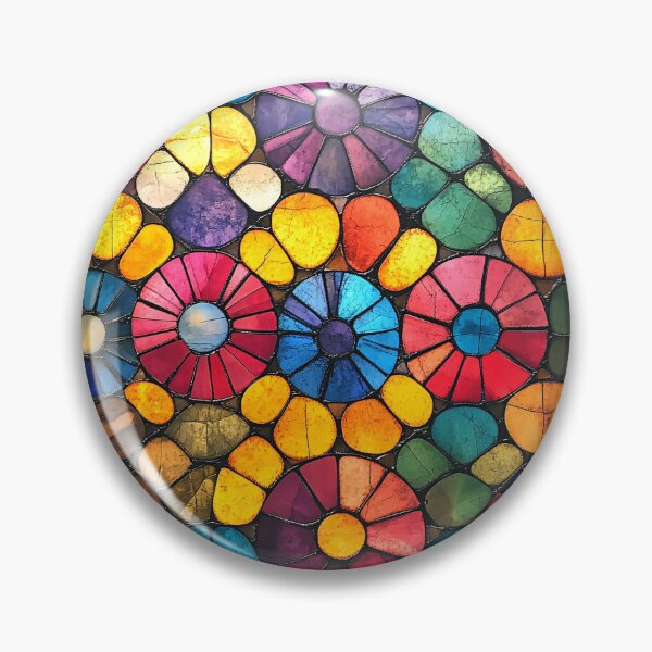 Item preview, Radiant Stained Glass Mandala Mosaic designed and sold by GrinGalore.