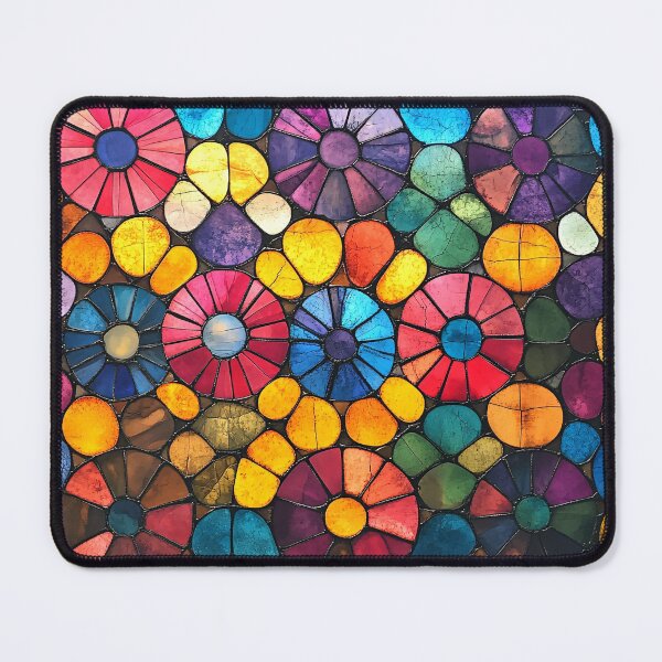 Item preview, Radiant Stained Glass Mandala Mosaic designed and sold by GrinGalore.
