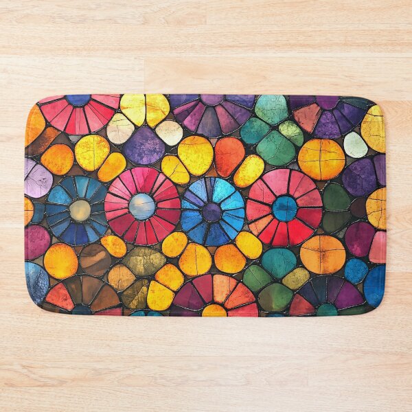 Item preview, Radiant Stained Glass Mandala Mosaic designed and sold by GrinGalore.