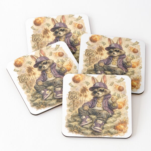 Item preview, Money Bunny – Urban Streetwear Rabbit Illustration by PLUSHI WORLD designed and sold by PLUSHIWORLDtm.