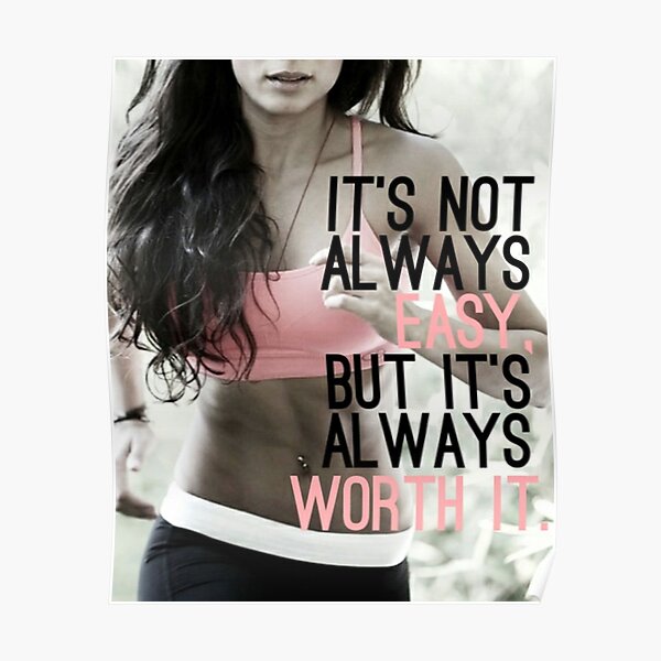 Women's Inspirational Fitness Quote Poster