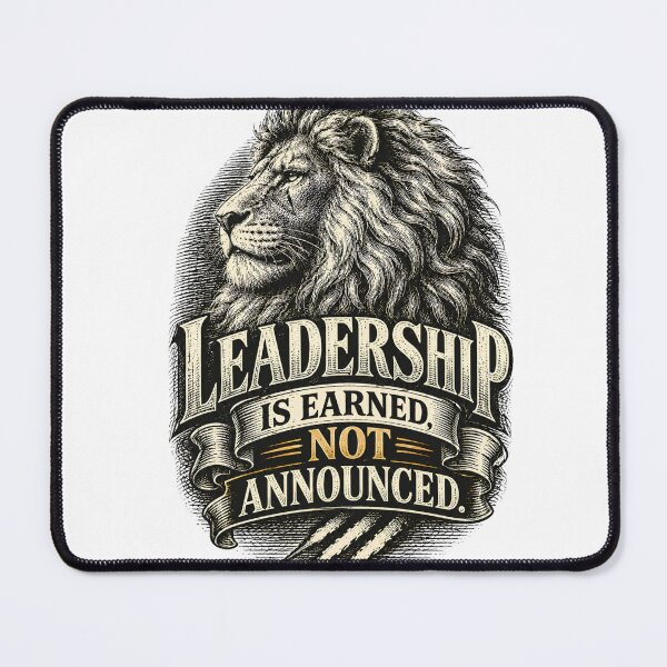 Item preview, Leadership Is Earned Not Announced Lion designed and sold by Presshue.