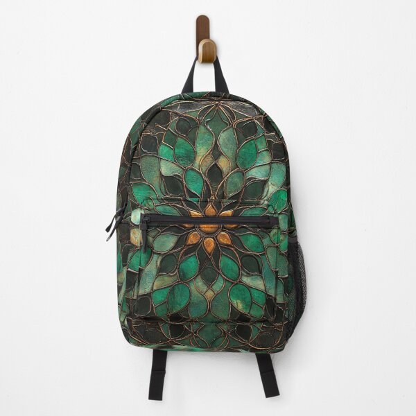Item preview, Emerald Stained Glass Mandala Pattern designed and sold by GrinGalore.