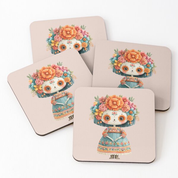 Item preview, Dia de Muertos Catrina Doll | Floral Sugar Skull Art designed and sold by MythicMood.