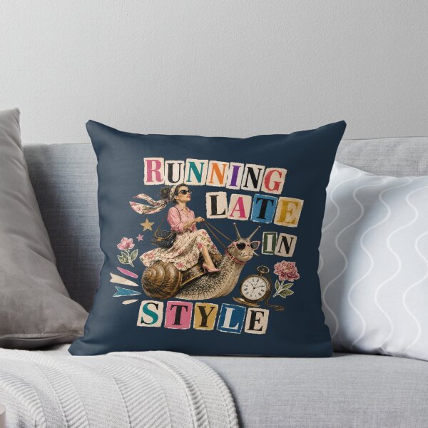 Item preview, Vintage Woman Snail Collage Funny Tardiness designed and sold by VIVID COLORS CLUB.