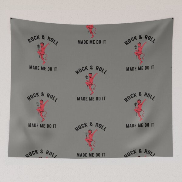 Item preview, Rock & Roll Made Me Do It T-Shirt (Funny Devil Tshirt) designed and sold by TrendyMerch.