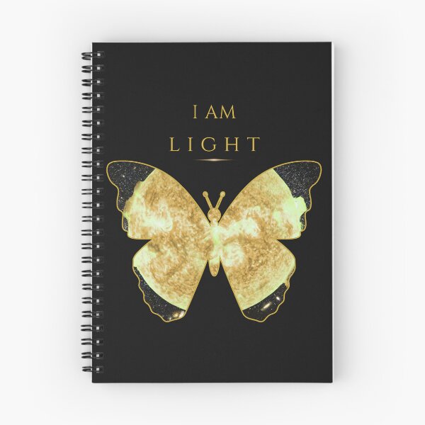 Item preview, I Am Light Cosmic Butterfly Christian Faith Sun Gold Scripture Spiritual Transformation Art Matthew 5 14 designed and sold by KittenAndCo.