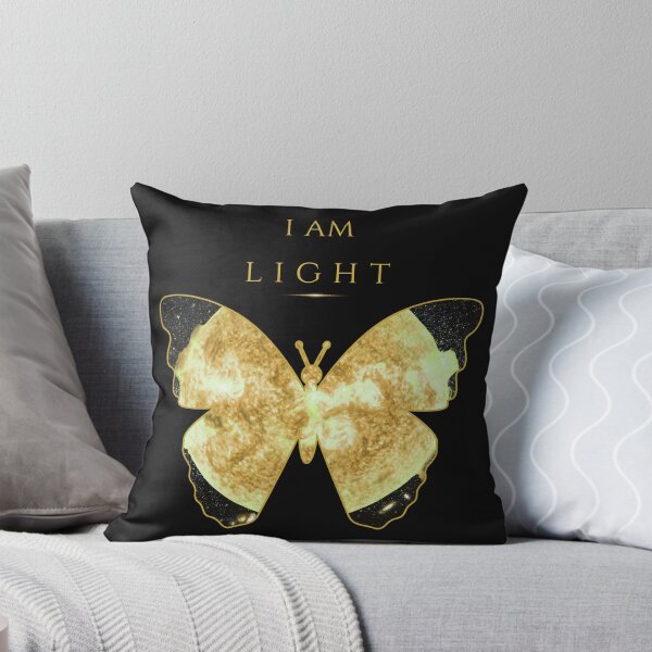 Item preview, I Am Light Cosmic Butterfly Christian Faith Sun Gold Scripture Spiritual Transformation Art Matthew 5 14 designed and sold by KittenAndCo.