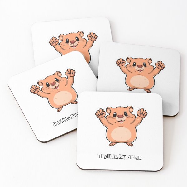 Aperçu de l'œuvre Hamster - Tiny Fists Big Energy - Funny Hamster Gift créée et vendue par pawdrops.
