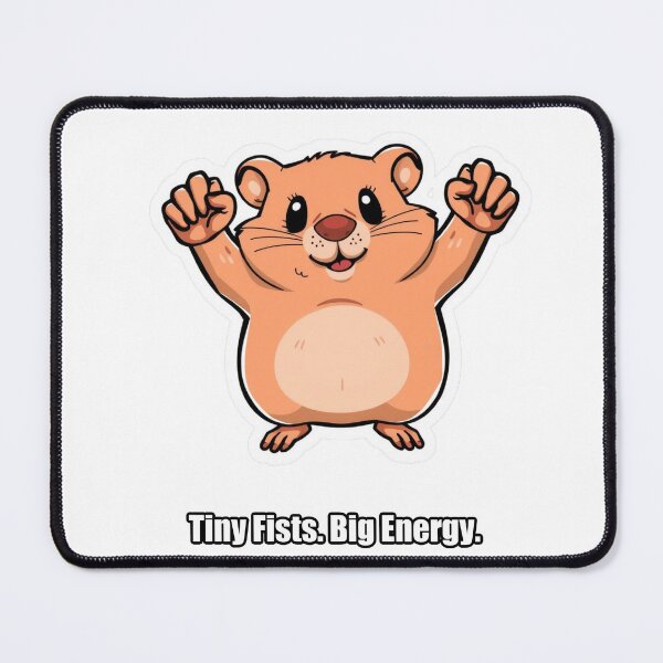 Item preview, Hamster - Tiny Fists Big Energy - Funny Hamster Gift designed and sold by pawdrops.