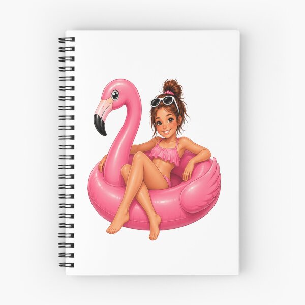 Item preview, Summer Flamingo Float Girl – Cute Pink Pool Float Cartoon Design designed and sold by RipantinaFantasy .
